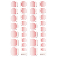 Extensions d'ongles à presser Huizi personnalisées, French Manucure, Nouvelles formes, Wraps d'ongles en gel semi-durci souples