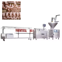 Línea de Producción de Salchichas al Vacío Modelo 2000, Máquina para Rellenar y Atar Salchichas, Picadora de Carne, Rellenadora de Salchichas