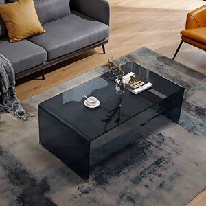 Tempered Glass Coffee <b>Table</b> Modern Minimalist Design Living Room Furniture <b>Small</b> Space Suitable Adult Use - Product Image 3