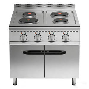 Cuisinière électrique professionnelle <span class=keywords><strong>de</strong></span> haute qualité avec corps en acier, 4 brûleurs, <span class=keywords><strong>plaque</strong></span> chauffante 380V/9200W pour cuisine - Product Image 4