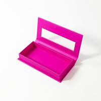 Boîte cadeau pour ongles press-on avec logo personnalisé, fermeture magnétique, fenêtre transparente, emballage vide, boîtes élégantes