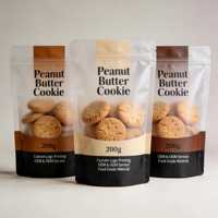 Sachets à biscuits translucides givrés refermables, pochettes souples au toucher doux pour biscuits élégants, emballage cadeau alternatif
