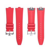 Bracelet de montre en caoutchouc FKM 24X7mm compatible avec Vacheron Overseas 4500v 5500v 7900v Click Orange Strap Bracelet de sport étanche