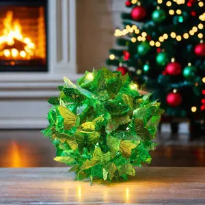 LED אשליה כדור פרפר PVC קישוטי חג המולד קישוטי חג המולד קניון דשא קישוט חג לקישוטי עונה