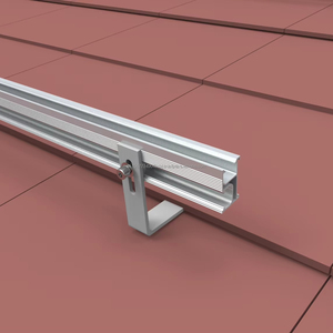 Sistema de montaje de techo solar de acero y aluminio Instalación de soporte fotovoltaico para techos planos de suelo de Tejas Varias aplicaciones - Product Image 6