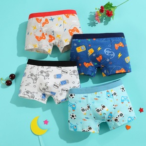 Vente Flash Personnalisable Sous-vêtements Enfant Sans Couture Culottes Enfant Imprimé Dessin Animé Caleçons Enfants Boxers Garçons Caleçon Noir XL - Product Image 2