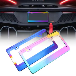Venta al por mayor de sublimación en blanco personalizado <span class=keywords><strong>Jdm</strong></span> de acero inoxidable de aleación de aluminio soporte para MARCO DE MATRÍCULA EE. UU. Canadá tamaño para vehículo - Product Image 4
