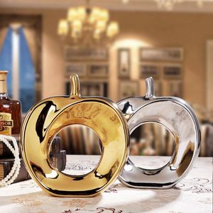 Cadeau artisanal créatif en céramique, ornement rond de luxe décoratif en forme de fruit creux pour la maison et le bureau - Product Image 6