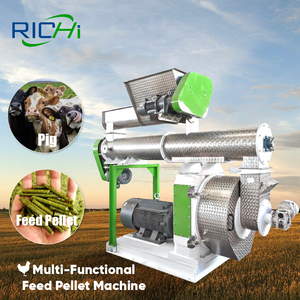 Richi hoàn toàn tự động thức ăn gia súc thực vật một tấn mỗi giờ CE chứng nhận cám lúa mì viên thức ăn chăn nuôi máy - Product Image 1