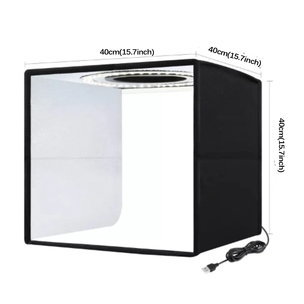 Nueva llegada 40cm 16 pulgadas profesional plegable LED luz foto estudio caja para fotografía mesa de tiro