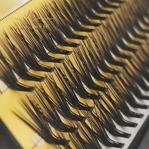 Pinky leem 20D <b>Pre</b>-<b>Made</b> <b>Fans</b> L Curl Volume <b>Pre</b> <b>Made</b> Clusters Eyelash 9- 14mm Grafting False Eyelashes Extension - Product Image 2