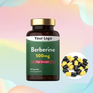 Oem/Odm Service Aangepaste Labels Natuurlijke Berberine Hydrochloride Supplementen Berberine Hcl Capsules