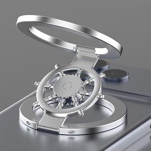 Magnetic <b>Foldable</b> Phone Grip Stand Metal Mobile Holder Portable Handheld Ring Stand for <b>Desk</b> Car Travel - Product Image 1