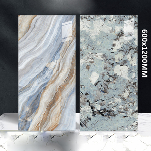 Azulejo de suelo de mármol con umbral de piedra de lujo Foshan 600x1200, azulejo de Jade de cerámica amarilla, ladrillo refractario para baño, sala de estar/comedor - Product Image 1