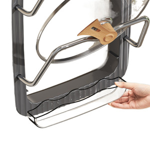 Pot Lid Holder With Suction Cup Wall <b>Mounted</b> Punch Free Pot Lid And Cutting <b>Board</b> Rack Rectangle Polished Finish - Product Image 5