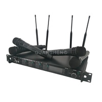 Sistema de Micrófono Inalámbrico Profesional de 4 Canales XLR con Tecnología True Diversity Avanzada AD4Q Beta58 Ksm11 para Música en Vivo