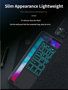 <b>10</b> <b>Inch</b> Wireless Keyboard Touchpad Backlight Slim Wireless Computer Keyboard Slim Rgb Wireless Gaming Keyboard - Product Image 2