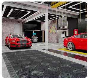 Tapis de porte antidérapant moderne PVC polypropylène extérieur hôtel tapis dépoussiérage caractéristique verrouillage Garage utilisation modèle 3D disponible - Product Image 2