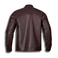 Veste en cuir zippée à manches longues avec logo personnalisé de concepteur OEM Veste pour hommes Veste de course vintage en cuir 2025