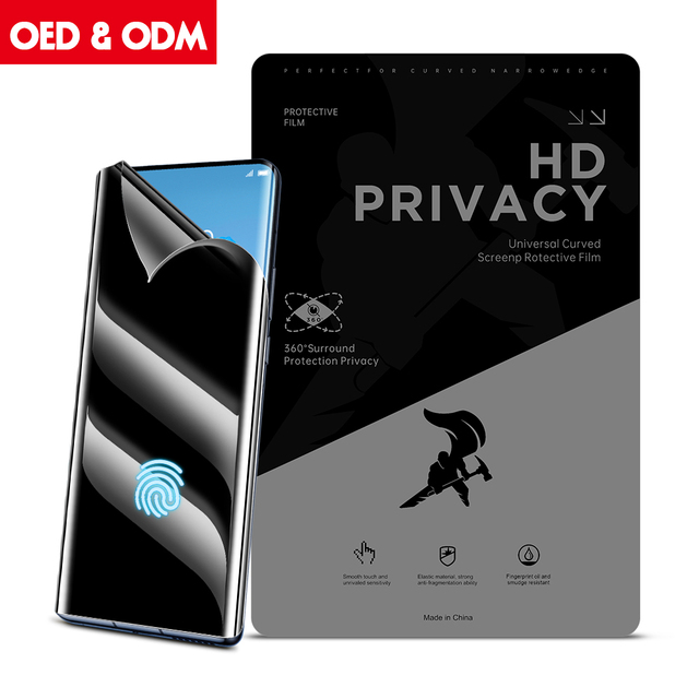 High Quality Mobile Phone 360° HD Hydrogel Privacy Film Screen Protector Film for Cutting Machine
