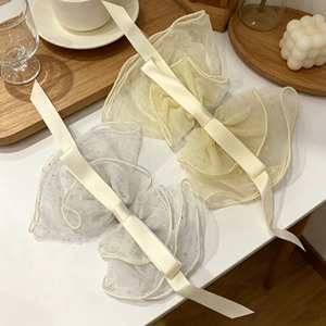 Korean-style polka dot <b>bow</b> hair <b>clip</b>, elegant mesh spring <b>clip</b> for the back of the head, a versatile ponytail hair accessory. - Product Image 1