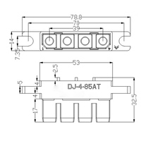 Connecteur d'alimentation industriel INNOOTEC DJ-4-85AT/Z 85A 600V 30kW 40kW Bloc de bornes électriques étanche à courant élevé