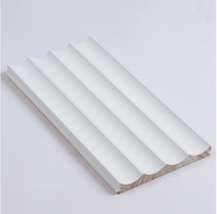 Panneau mural grand mur en placage de PVC à grain de bois 3D Panneaux de calandre décoratifs en bois MDF massif cannelés pour la construction de maisons Matériau WPC