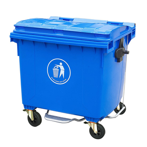 <span class=keywords><strong>Contenedor</strong></span> de <span class=keywords><strong>Basura</strong></span> Industrial de Plástico <span class=keywords><strong>con</strong></span> <span class=keywords><strong>Ruedas</strong></span>, Color Verde Azulado 660L, Gran Capacidad, OEM - Product Image 5