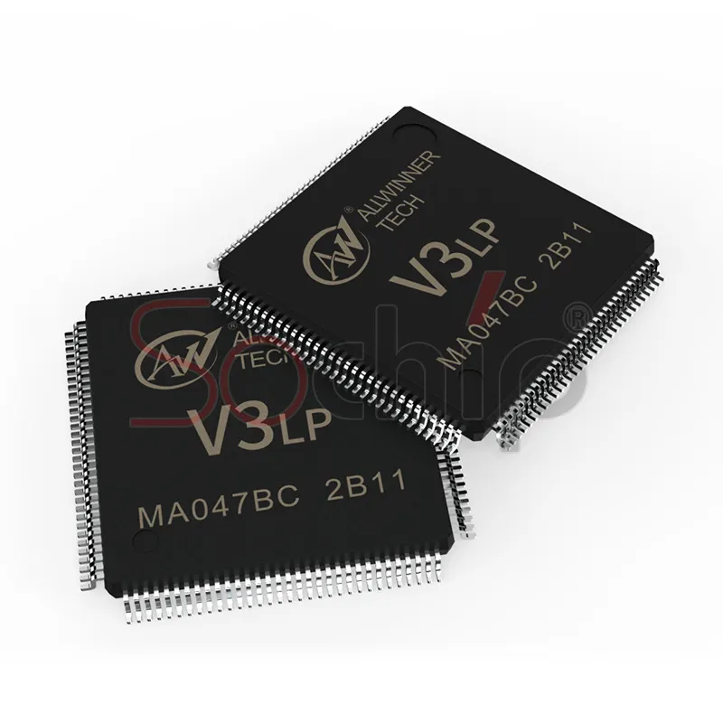 2024 Allwinner V3LP Procesadores de codificación de video de circuito integrado de baja potencia en Camdroid/LINUX memoria DDR2 incorporada 64MB ELQFP