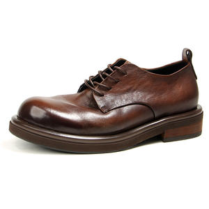 Chaussures habillées Oxford pour hommes en cuir véritable, fabriquées à la main, style <span class=keywords><strong>italien</strong></span>, <span class=keywords><strong>luxe</strong></span>, prix d'usine - Product Image 1