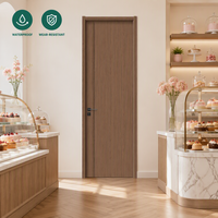 Porte intérieure en MDF avec panneau décoratif en mélamine personnalisé, finition résistante aux rayures pour hôtel, commerce et projets