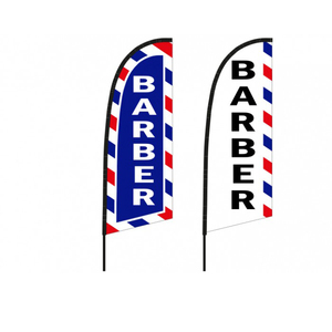 Tela publicitaria barata de la pluma <span class=keywords><strong>del</strong></span> poliéster que vuela la bandera de encargo de la bandera <span class=keywords><strong>del</strong></span> peluquero de la <span class=keywords><strong>playa</strong></span> - Product Image 4