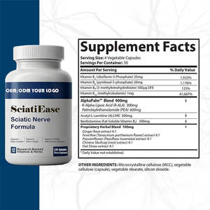 Cápsulas de Ácido Alfa Lipoico OEM/ODM, Suplemento <span class=keywords><strong>para</strong></span> el Apoyo de la Salud del Nervio Ciático, Ácido Alfa Lipoico, Vitamina, 120 Cápsulas - Product Image 4