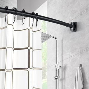 <span class=keywords><strong>Tringle</strong></span> de douche incurvée noire de 60 pouces pour salle de bain, <span class=keywords><strong>baignoire</strong></span>, coin de douche - Product Image 2