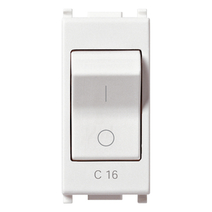 Disjoncteur miniature C16 120-230V, interrupteur blanc 1P - Product Image 1