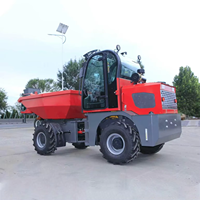 Dumper hydraulique à benne basculante tout-terrain avec une grande garde au sol pour les flottes de location