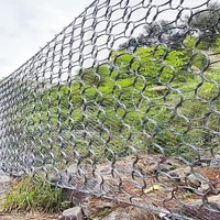 Barrière passive de protection de pente SNS de type RX, filet annulaire en câble d'acier galvanisé, soudé par découpe, 250-1000kJ, anti-chute de pierres