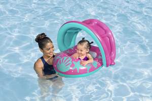 Flotador Inflable para Bebés Bestway 34091E H2OGO Splash Star con Sombrilla, 29 x 29 x 23 Pulgadas - Product Image 2