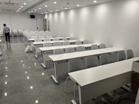 Table de formation pliable au design moderne, très prisée des jeunes, grande et petite, mobilier de bureau, salle de réunion, en métal blanc