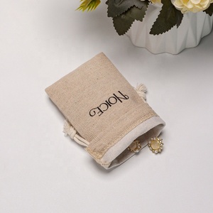 Biểu Tượng Tùy Chỉnh In Vải Bố Hessian Cà Phê Món Quà Giáng Sinh Dây Kéo Đay <span class=keywords><strong>Gunny</strong></span> <span class=keywords><strong>Pouch</strong></span> Nâu Bông Chuỗi Đay Túi - Product Image 5