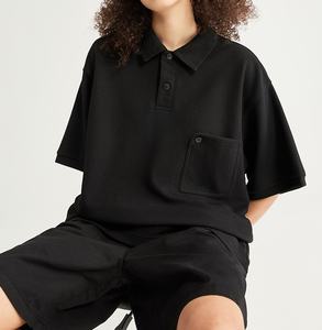 240g Pearl Ground <span class=keywords><strong>Polo</strong></span> Shirt Hombres Primavera y verano Nueva marca de moda Street Loose manga corta Hombres - Product Image 3