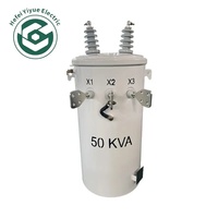 Fabrika Çıkışlı 50kVA Tek Fazlı Yağlı Tip Trafo Bakır Sargılı Güç Dağıtım Sistemi İçin