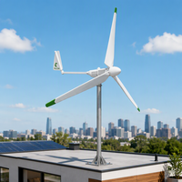 Éolienne résidentielle HLD à faible bruit 2000W, 230V 380V, diamètre du rotor 2,8m-4m, générateur PMA triphasé AC, hybride on/off grid