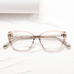 Gafas de vista Cat Eye con montura completa, color rosa sólido, anti-UV, para mujeres adultas, monturas de corrección de visión - Product Image 1