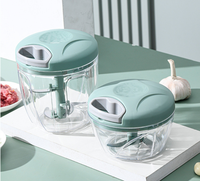 Nouveaux accessoires de cuisine : Mini hachoir manuel à tirette pour ail, légumes, fruits, gingembre, oignon et viande