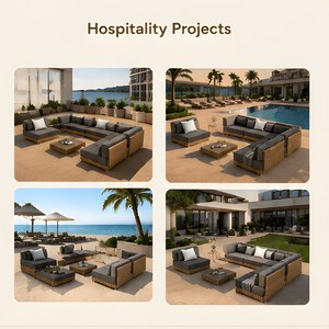 Juego de sofás de lujo para exteriores, <span class=keywords><strong>muebles</strong></span> de patio de resort impermeables, juego de <span class=keywords><strong>muebles</strong></span> de jardín, juego de <span class=keywords><strong>muebles</strong></span> de hotel, <span class=keywords><strong>muebles</strong></span> de exterior de teca, sofá de jardín - Product Image 2