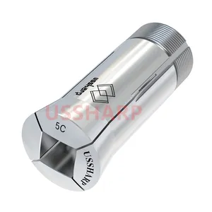 Collet Chuck 5C dengan Lubang Persegi, untuk Mesin Bubut Otomatis Tipe Tarik