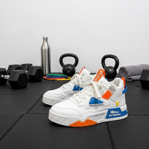 Baskets montantes blanches tendance pour hommes, respirantes, décontractées, style skateboard, à semelle épaisse, rehaussantes, pour le printemps - Product Image 4