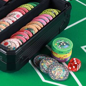 חדר פוקר קזינו סופר מריו נושא כסף להגדיר כסף דלוקס צ 'יפס משחק מטבעות הימורים - Product Image 2