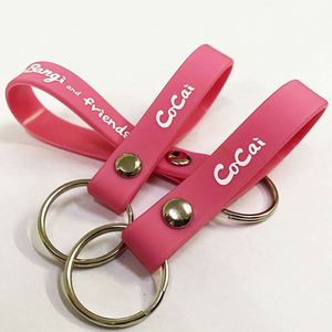 2023 Cheap Wholesale No Minimum Custom logo Text Promotional Silicone Keychain - Product Image 5